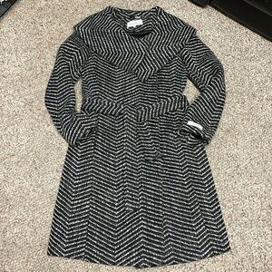 Calvin Klein wool dress coat with oversized collar- new